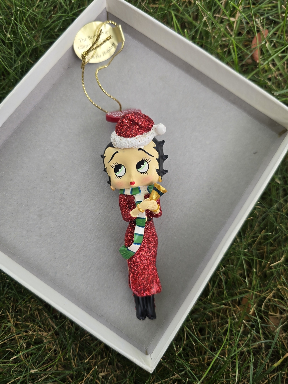 collectible Danbury Mint Betty Boop holiday glitter Christmas ornament